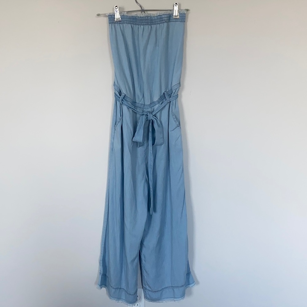 Therapy Boutique Blue Strapless Jumpsuit